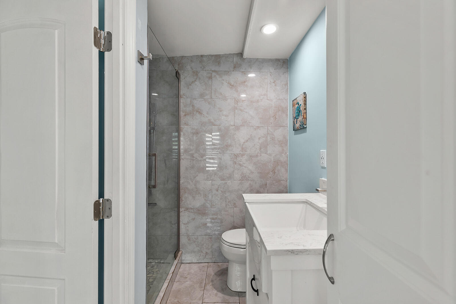 65821 Overseas Highway, Unit 35 Long Key, FL 33001 - Photo 24 of 82 a bathroom with a toilet and a shower
