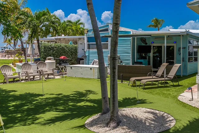 a view of outdoor space with seating area