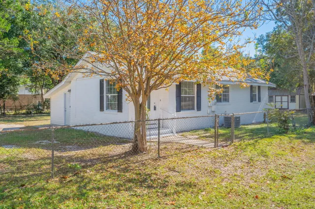 a backyard of a house