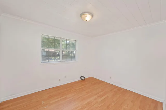 an empty room with a window