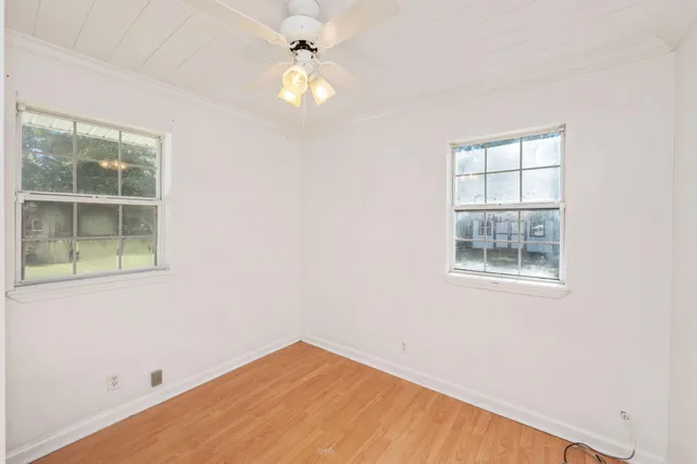 an empty room with a window