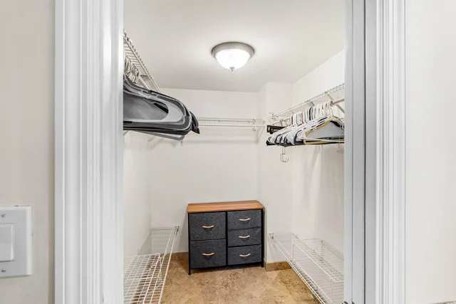 a view of a walk in closet