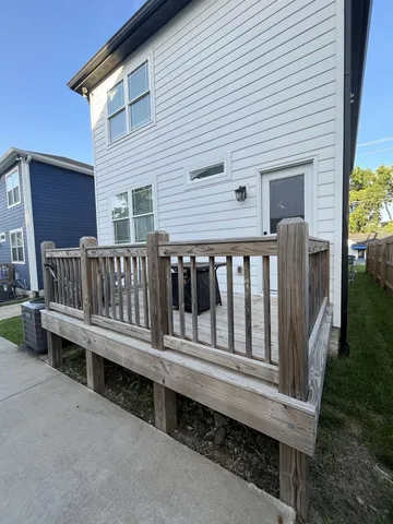a building outdoor space with patio furniture