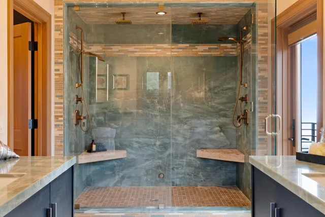 a terrace of a house with outdoor seating