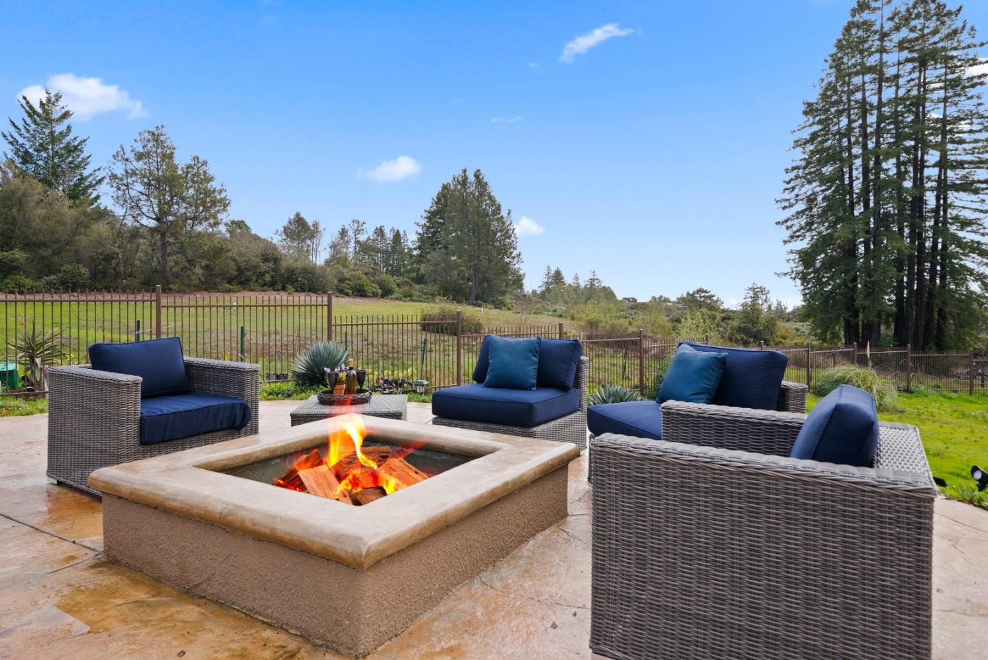 1061 Summit Road Watsonville, CA 95076 - Photo 61 of 84 a view of a patio with couches chairs and a potted plant
