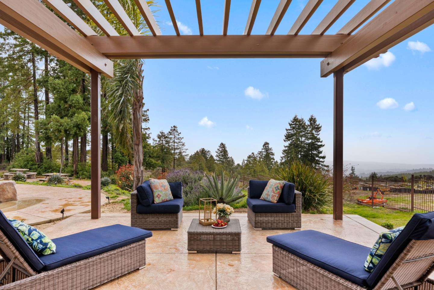 1061 Summit Road Watsonville, CA 95076 - Photo 75 of 92 a outdoor living space with patio furniture and garden view