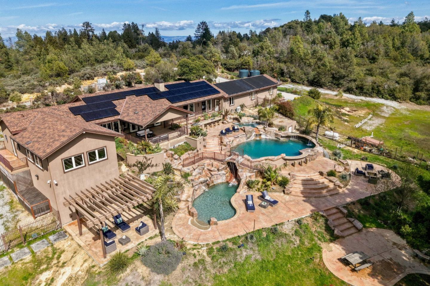 1061 Summit Road Watsonville, CA 95076 - Photo 80 of 84 an aerial view of a house with a garden