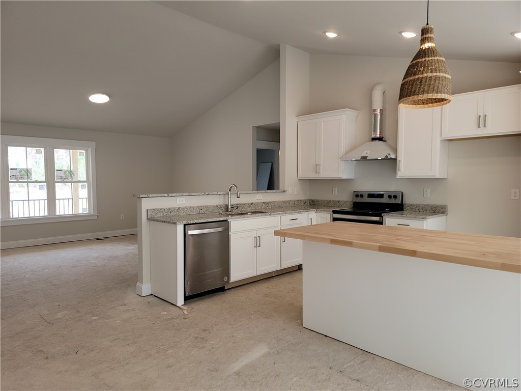 12013 Corte Castle Road Chesterfield, VA 23838 - Photo 4 of 43 a kitchen with stainless steel appliances granite countertop a sink a stove and a refrigerator