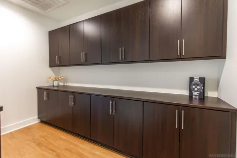 a close view of wooden cabinets