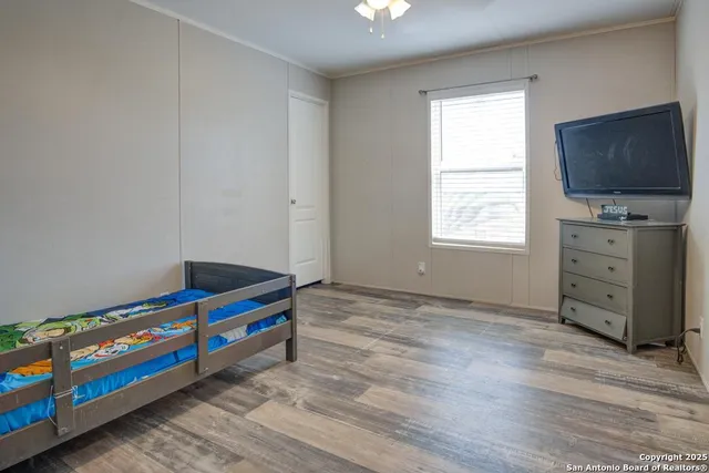 an empty room with window