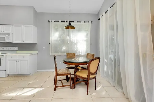 a view of a garden with an outdoor space