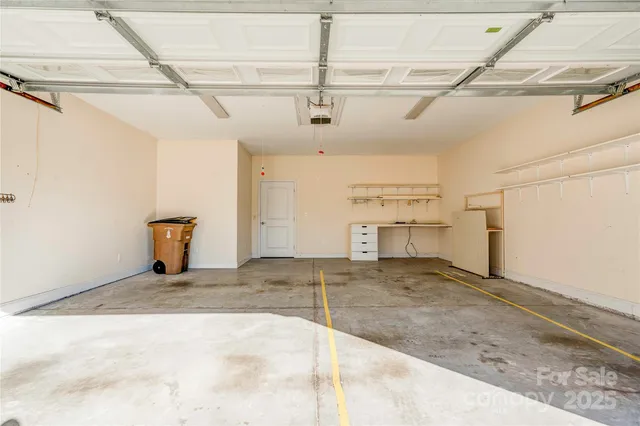 a view of a garage with furniture