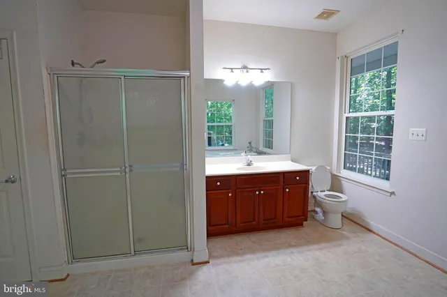 a bathroom with a double vanity sink a toilet and a tub