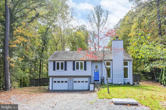 a view of a house with a yard and large tree