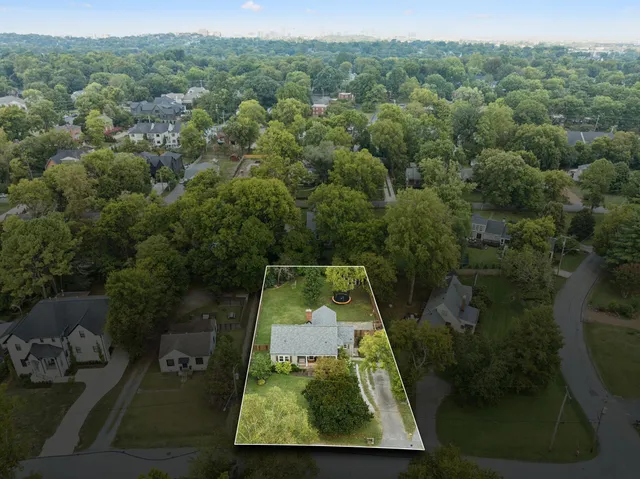 an aerial view of a residential houses