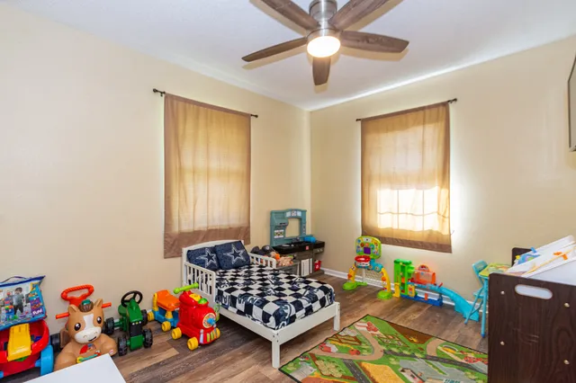 a room with toys and window