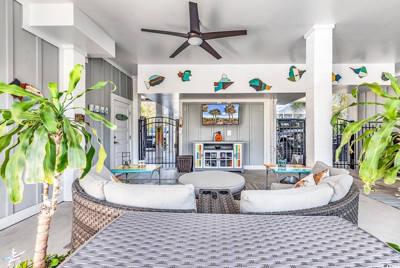 519 1st Street Murrells Inlet, SC 29576 - Photo 5 of 40 View of patio / terrace featuring ceiling fan
