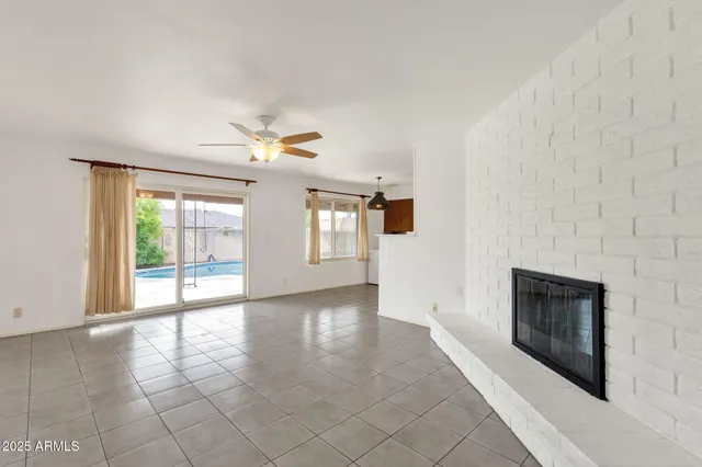a view of a livingroom with a fireplace