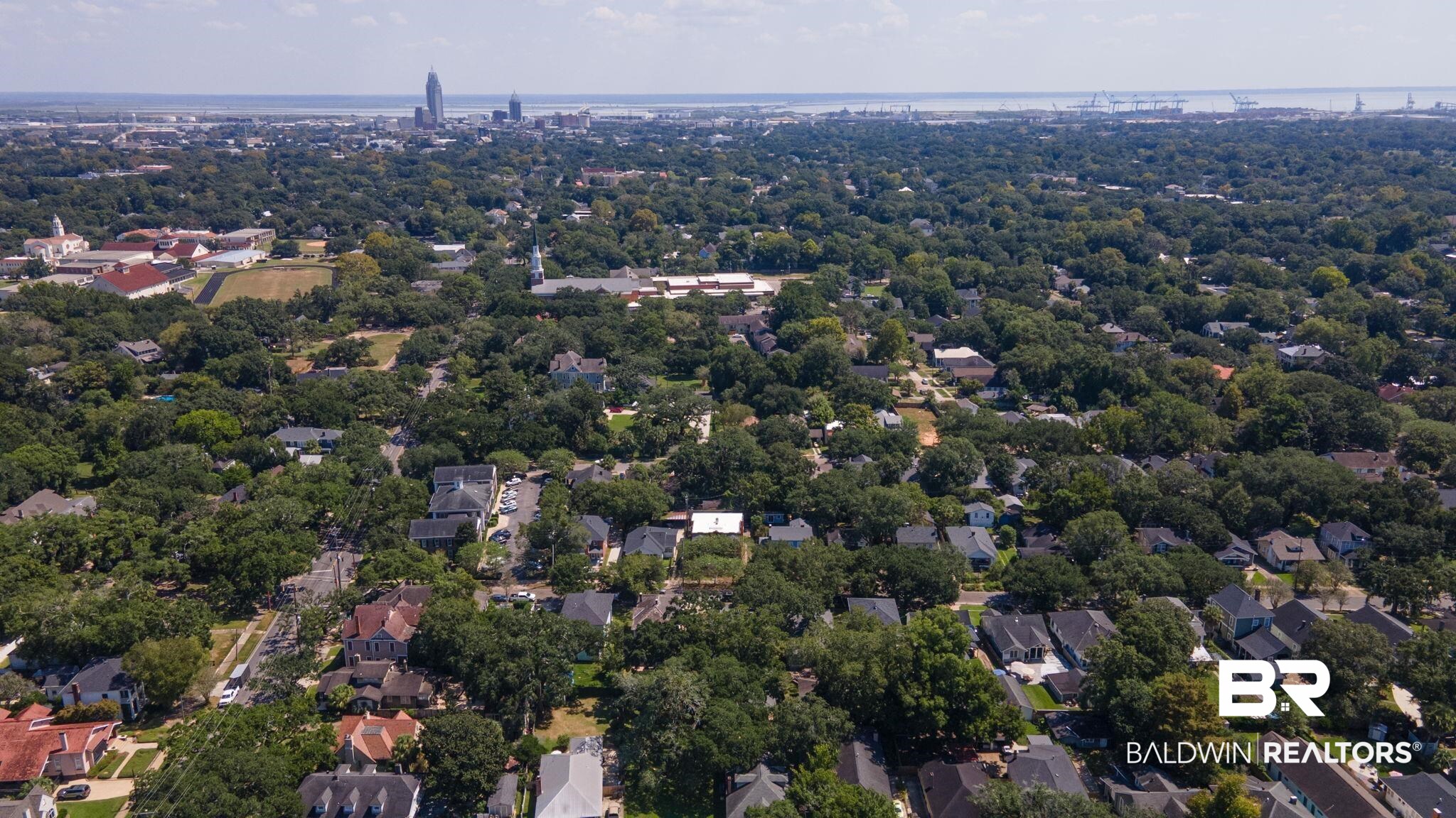 10 South Monterey Street Mobile, AL 36604 - Photo 41 of 45 Aerial overview of property's location featuring nearby suburban area