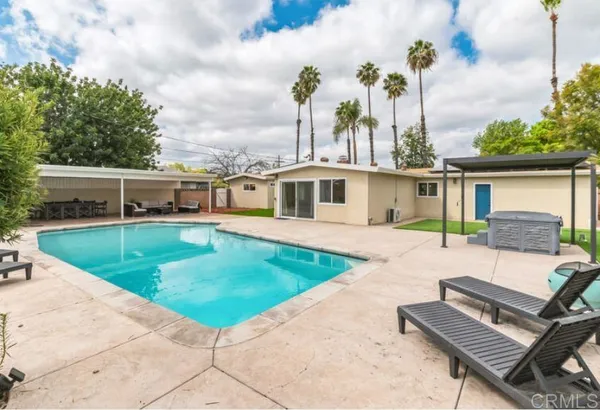 a view of a house with pool
