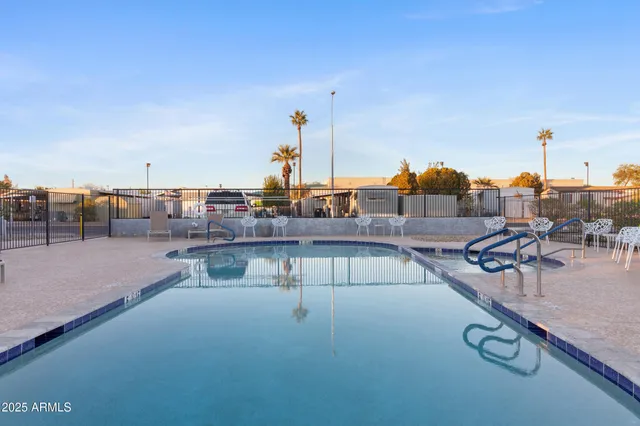 a view of a dining area with furniture