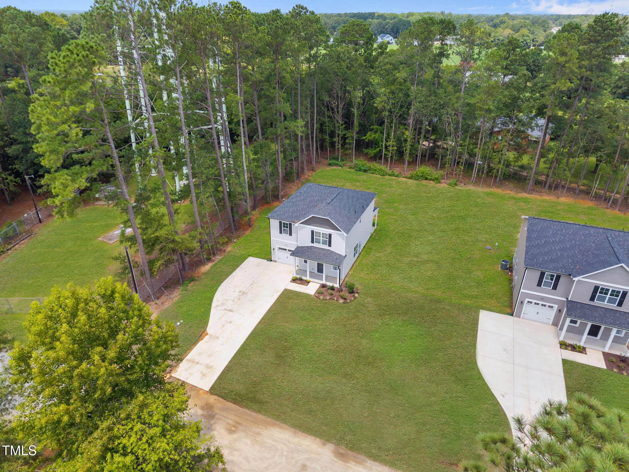 187 Regis Lane, Unit 10 Coats, NC 27521 - Photo 36 of 38 an aerial view of a house with a yard