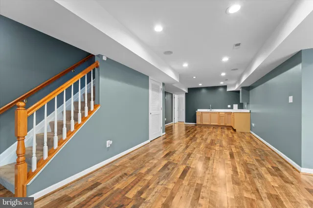 a view of a kitchen with a sink