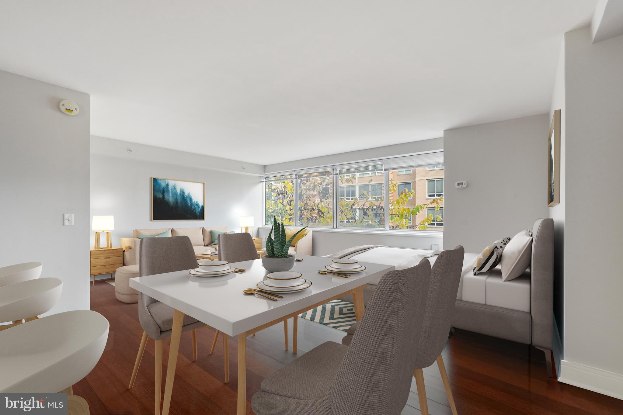 800 4th Street Southwest, Unit N111 Washington, DC 20024 - Photo 8 of 27 a view of a dining room with furniture and wooden floor