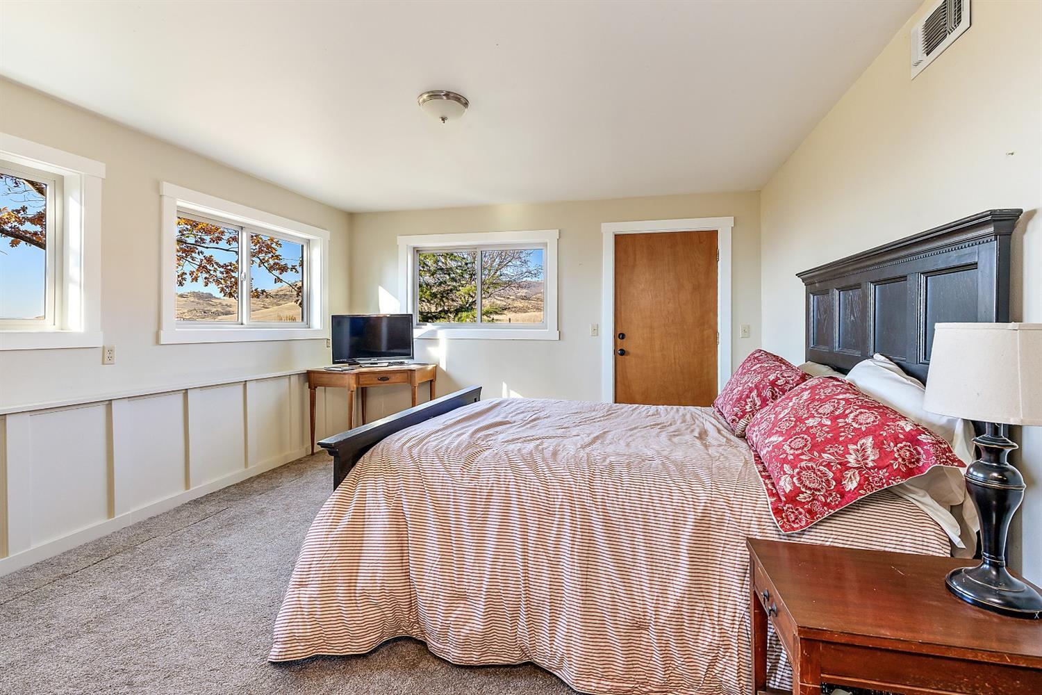 1876 North Valley View Road Ashland, OR 97520 - Photo 24 of 35 a spacious bedroom with a bed and window