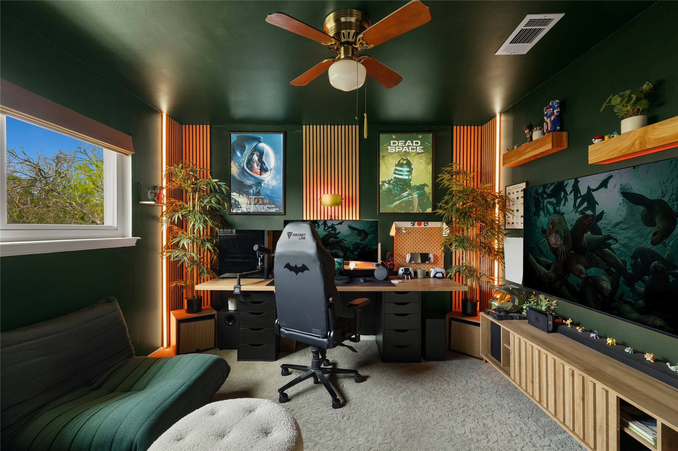 2403 Comburg Castle Way Austin, TX 78748 - Photo 29 of 40 Office area with ceiling fan and light colored carpet