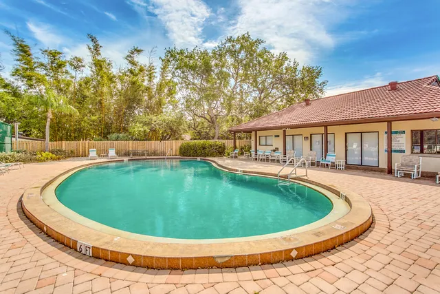 a view of outdoor space yard swimming pool