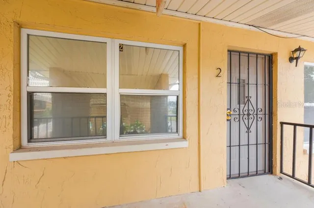 a view of a door with a glass door