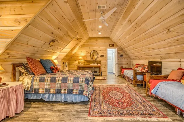 view of a lake with a mountain view