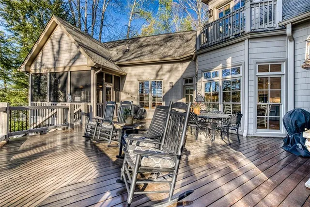 a view of balcony with ocean view