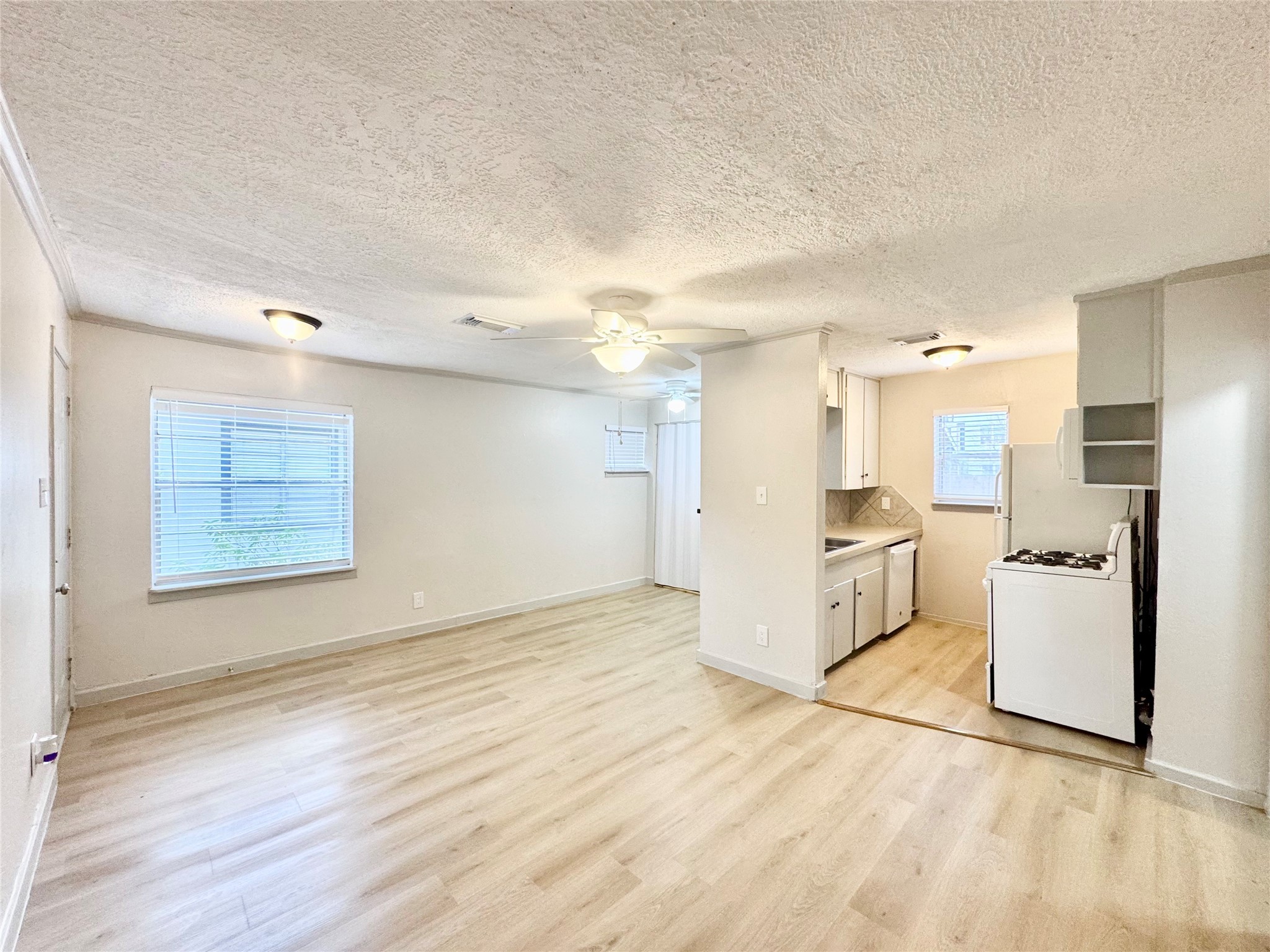 1307 Willard Street, Unit 4 Houston, TX 77006 - Photo 2 of 26 a view of a kitchen with a sink and a refrigerator
