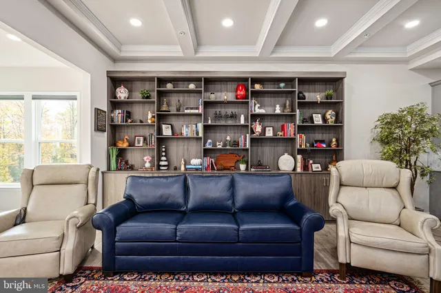 a bathroom with a double sink shower and a mirror