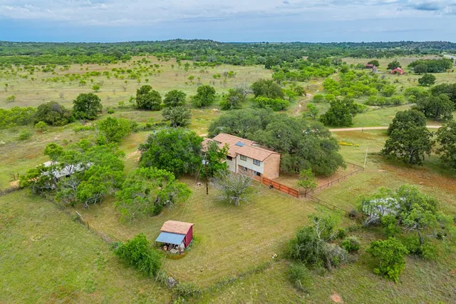 a view of a lake from a yard