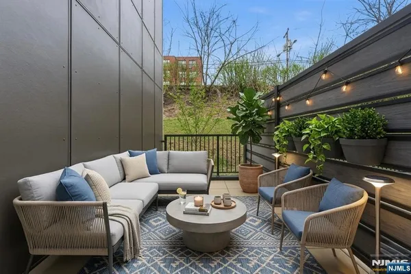 a outdoor space with a couch