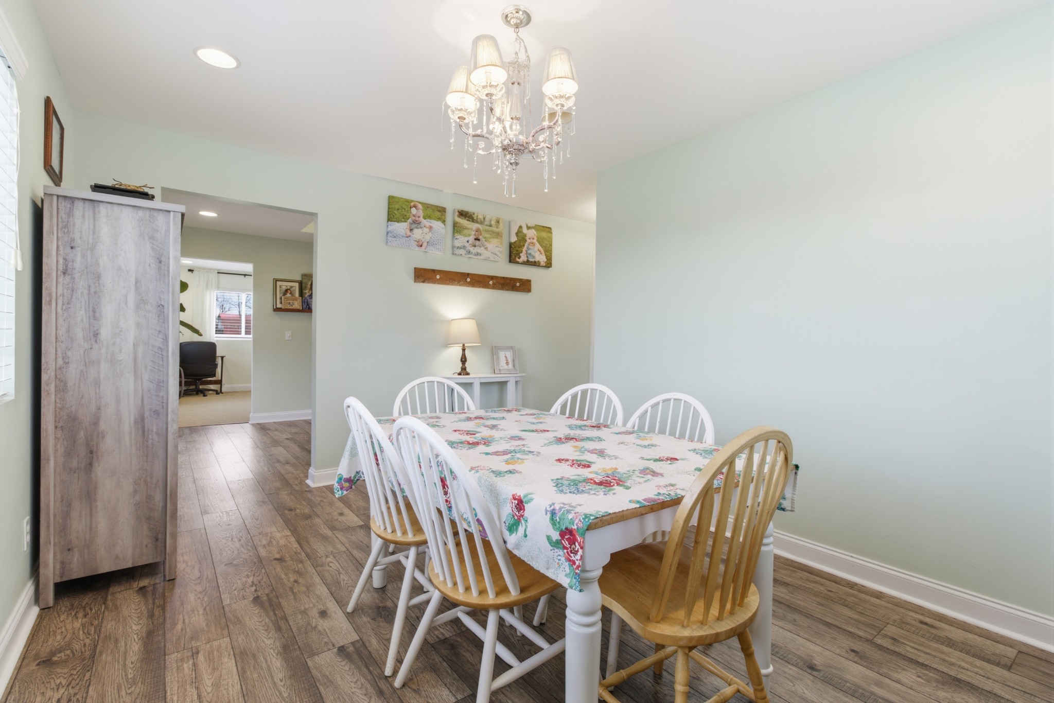 558 Ferrells Loop Road Beechgrove, TN 37018 - Photo 10 of 46 a view of a dining room with furniture and chandelier