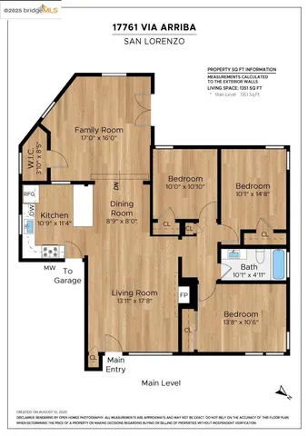 $749,999 | 17761 Via Arriba, San Lorenzo, CA 94580