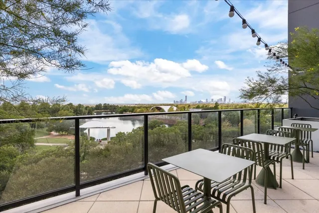 a outdoor space with lots of tables and chairs