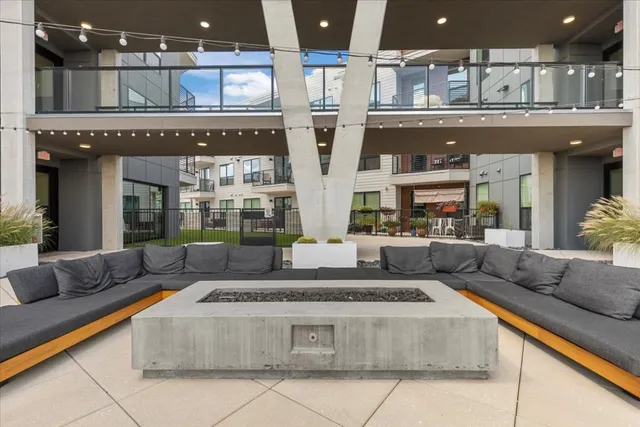 a front view of a building with balcony