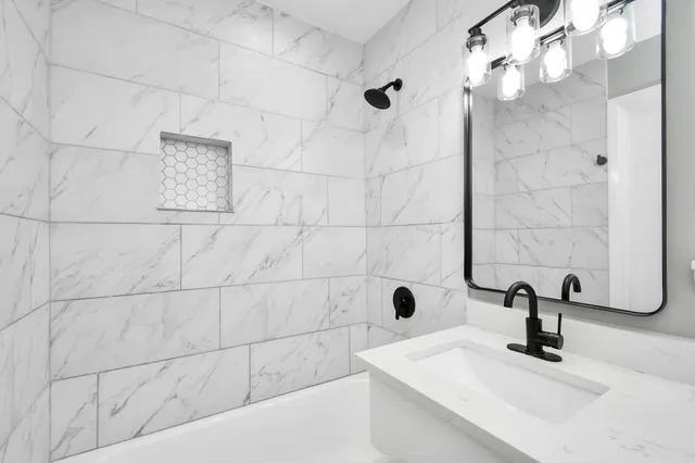 a bathroom with a sink