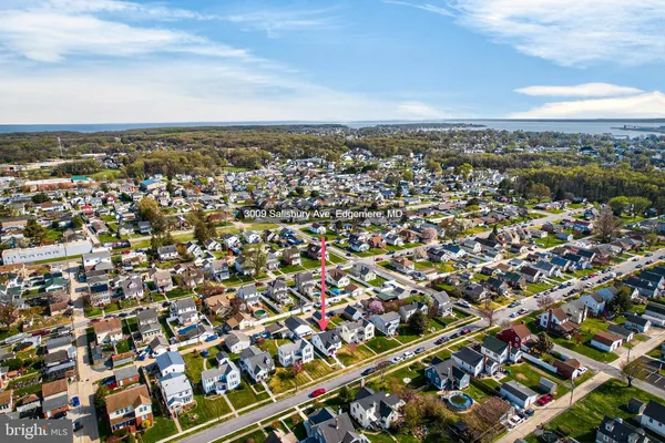an aerial view of multiple house