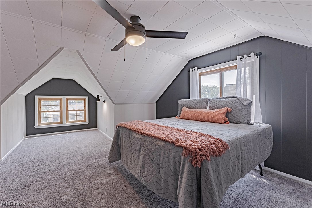 11815 Derby Road Garfield Heights, OH 44125 - Photo 19 of 31 Bedroom featuring carpet and vaulted ceiling