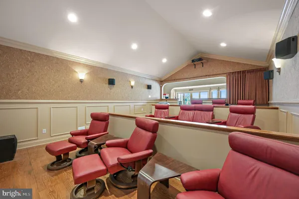 a bathroom with a shower and a mirror