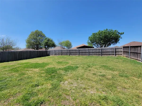 a view of a backyard with a garden and plants