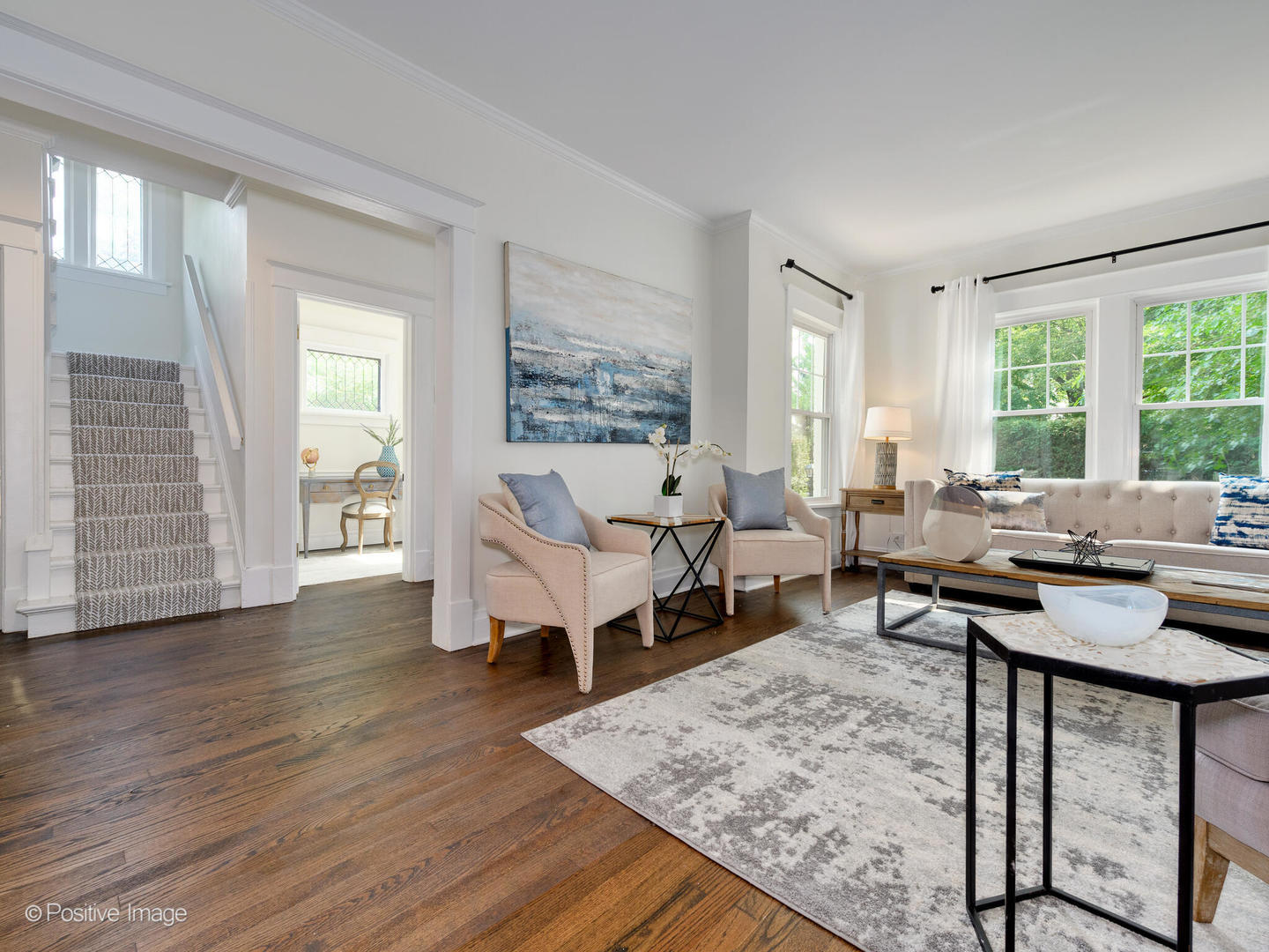 1137 Willow Road Winnetka, IL 60093 - Photo 7 of 31 a living room with furniture and wooden floor