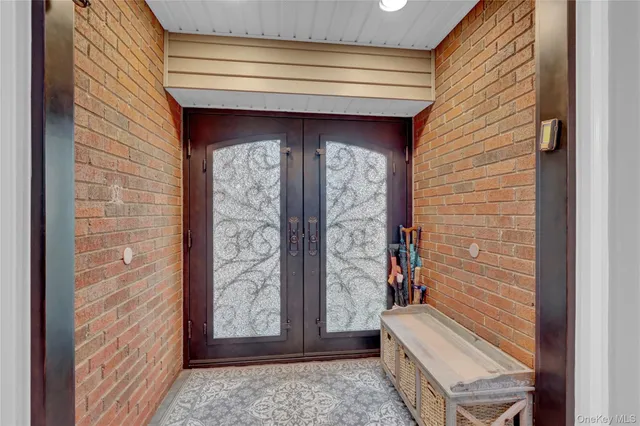 a view of room with window and stairs