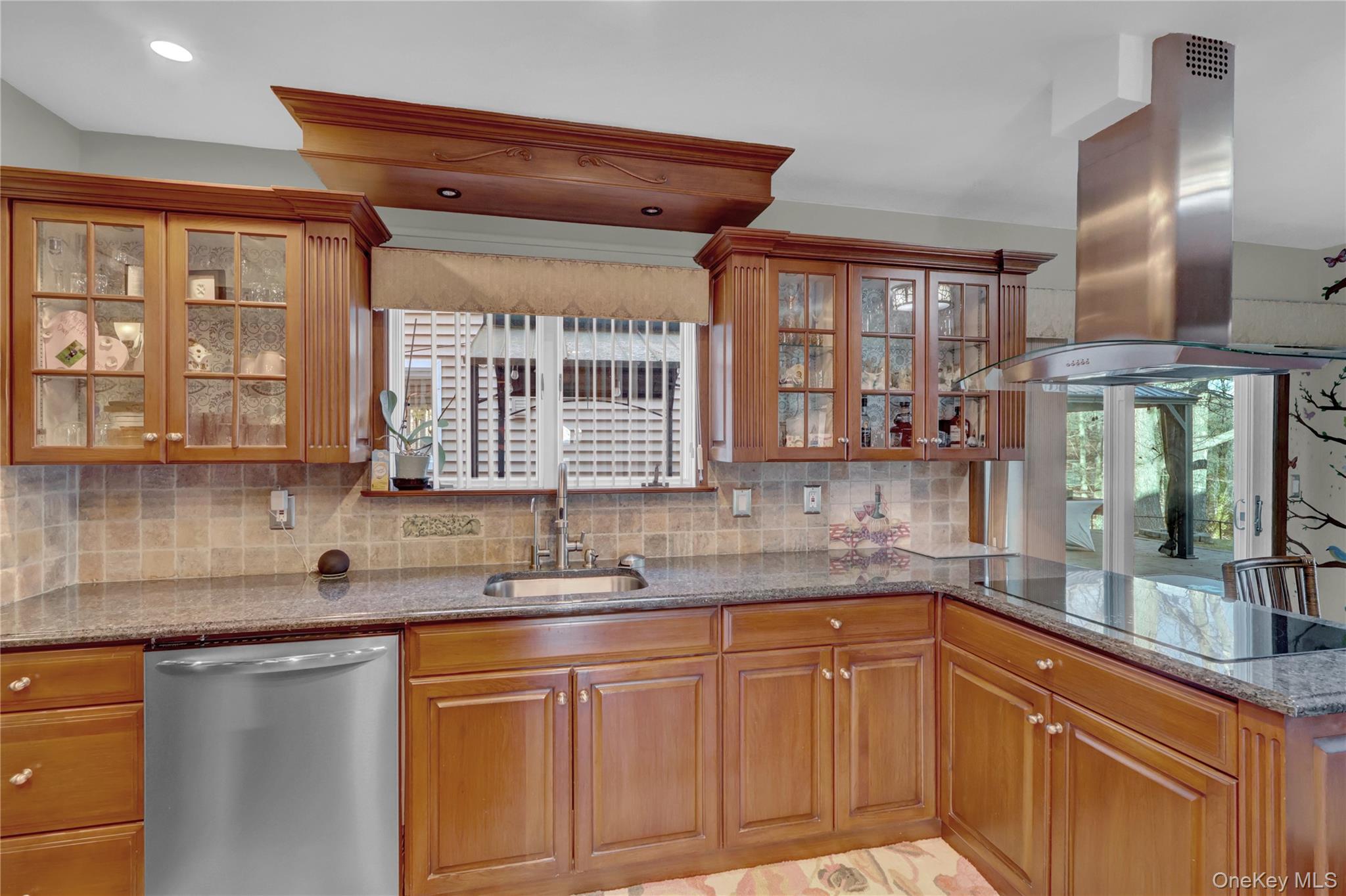 2 Riverview Terrace Smithtown, NY 11787 - Photo 8 of 48 a kitchen with stainless steel appliances granite countertop a sink and cabinets